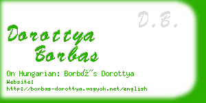 dorottya borbas business card